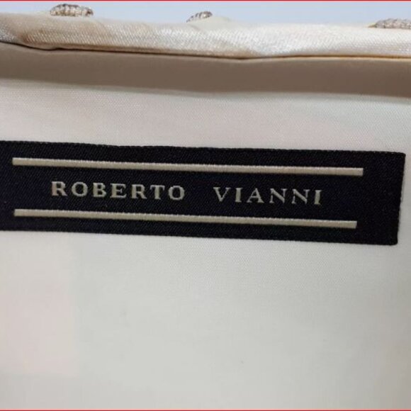 Vintage 1960s Roberto Vianni Designer Purse Gold Satin Ribbon Weave and Beads - Picture 11 of 12